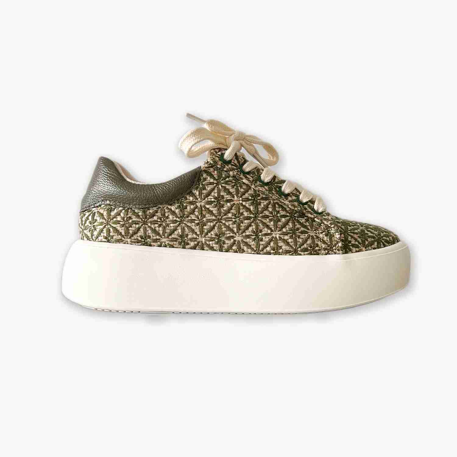 Tenis Tanana Verde con Cuero